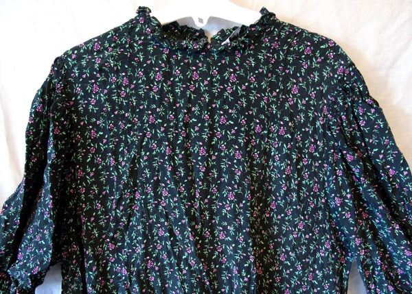 Black Floral Dress Zara Size 12 Age 15-16 Years