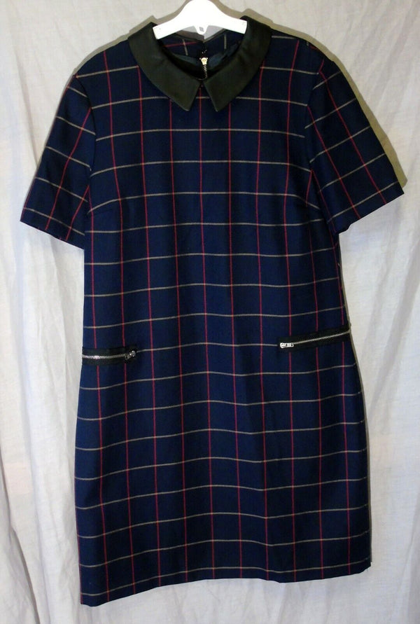 Blue Check Dress Age 13-14 Years Warehouse UK10