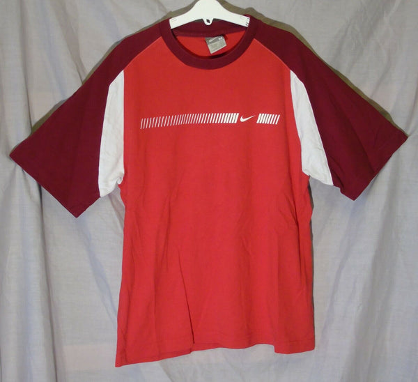 Red Colourblock T-Shirt Tee Age 15-16 Years Nike