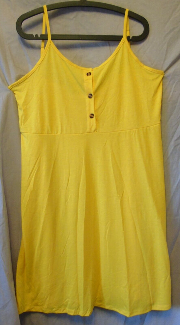 Yellow Strappy Floaty Dress Size 18 1XL Shein Curve