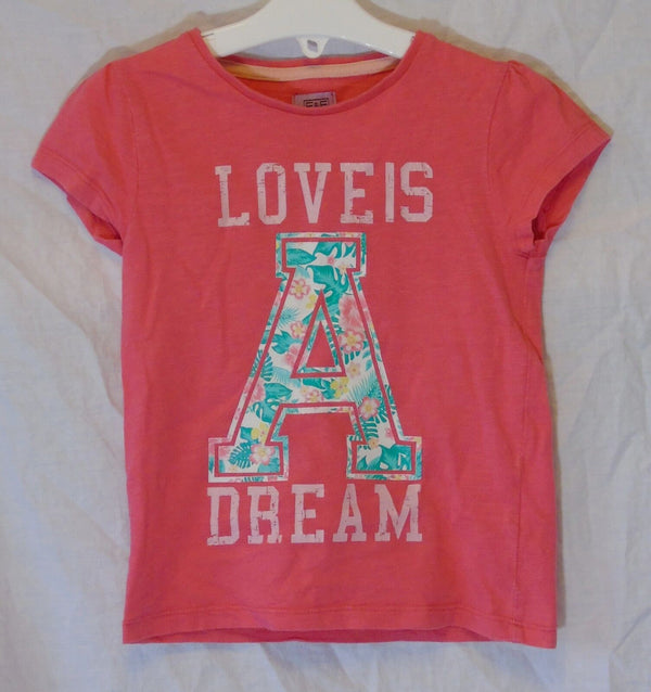 Pink Sparkly Tee T-Shirt Age 2-3 Years F&F