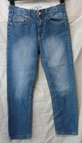 Blue Textured Relaxed Fit Jeans Age 9-10 Years Cherokee