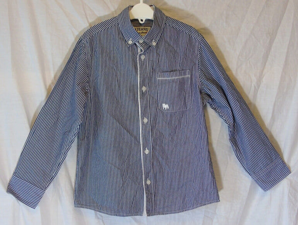 Blue Stripe Long Sleeve Shirt Age 8 Years Jasper Conran