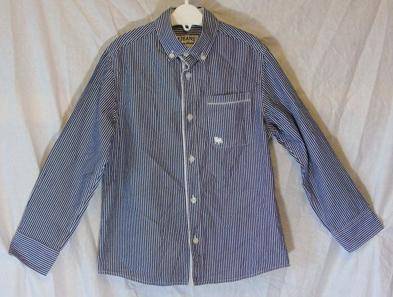 Blue Stripe Long Sleeve Shirt Age 8 Years Jasper Conran