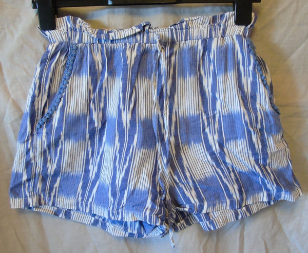 Blue Stripe Check Shorts Size 8 F&F