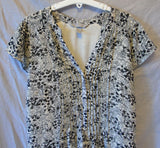 Black White Spotty Fleck Dress Size 10 H&M