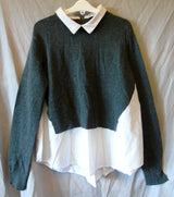 Grey Wool Blend Jumper Age 15-16 Years French Connection S