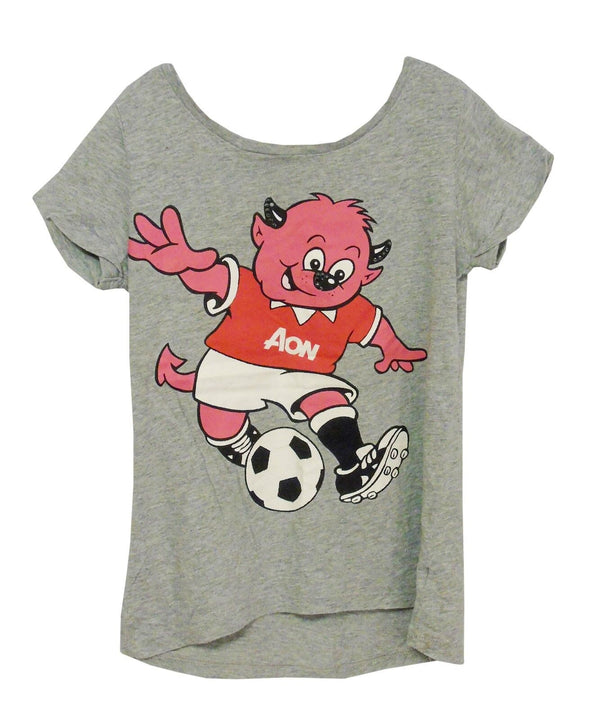 Grey Manchester Utd MUFC T-Shirt Tee Age 6-7 Years