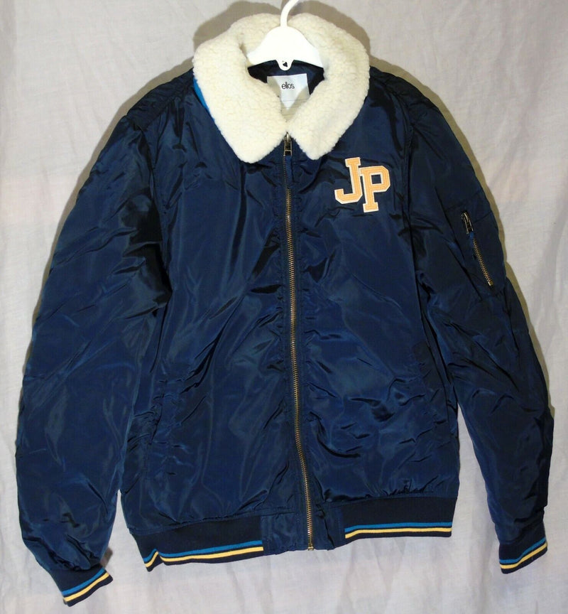 Blue Sheen Bomber Jacket Coat Age 10-11 Years Ellos