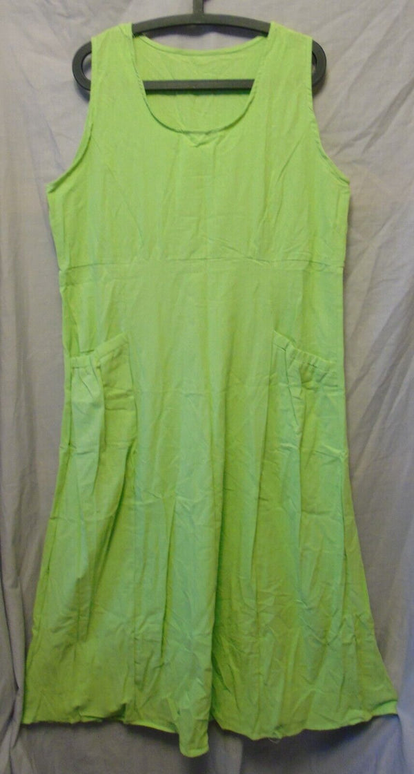 Lime Green Pocket Front Maxi Dress Size 16 Shein