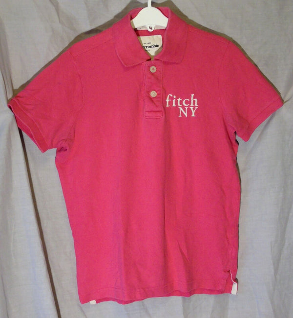 Pink Muscle Fit Polo Shirt Age 12-13 Years Abercrombie Fitch