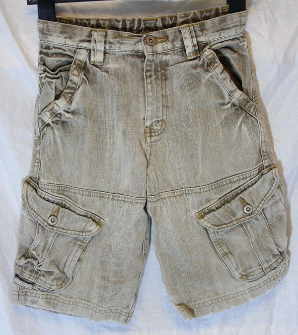 Grey Distressed Denim Cargo Shorts Age 8-9 Years George