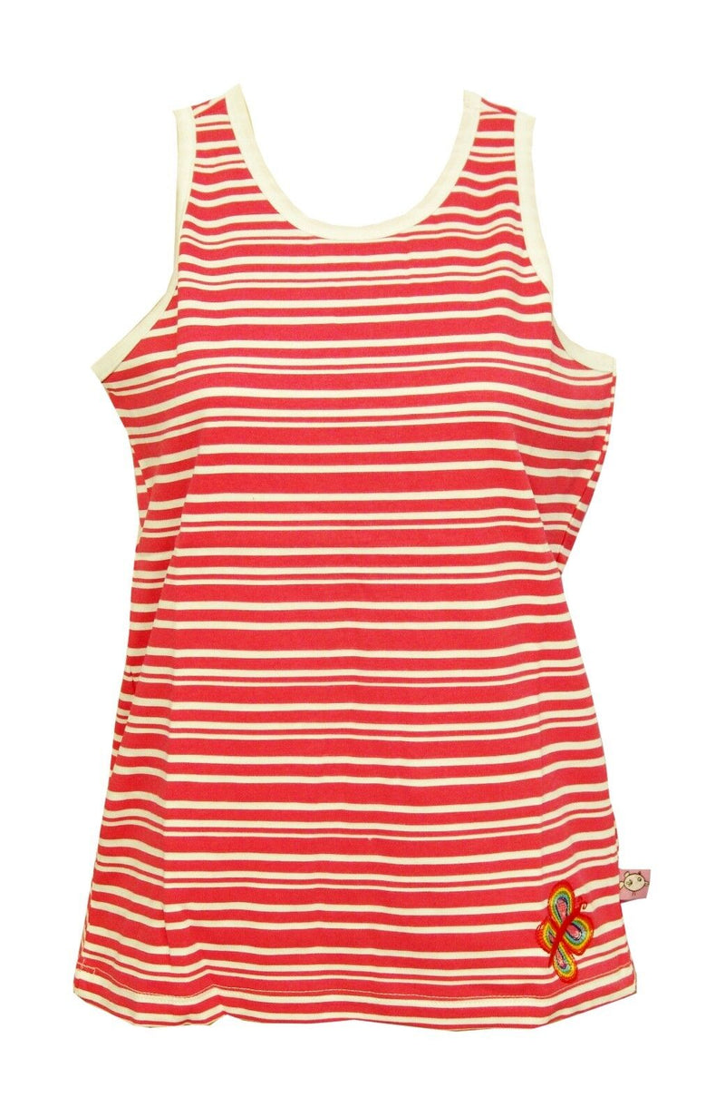 Pink Stripe Vest Top Age 2-3-4-5 Years Tori Leonie