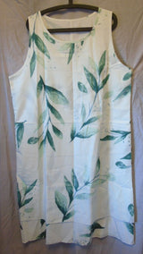 Green White 2-Piece Chemise Robe Gown Set Size 14 Shein