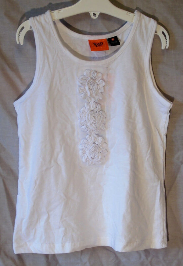 White Embroidered Vest Top Age 6 Year Fun Spirit