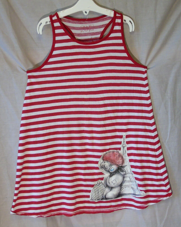 Red Stripe Tatty Teddy Paris Tunic Swing Top Age 10 Years M&S