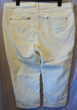 Lemon Yellow Cropped Jeans Size 20 M&S Per Una 20"L