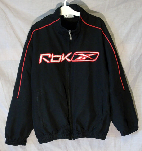 Black Logo Front Lightweight Coat Age 10 Years Reebok