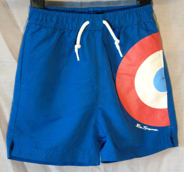 Blue Logo Front Swim Swimming Shorts Age 5-6 Years Ben Sherman