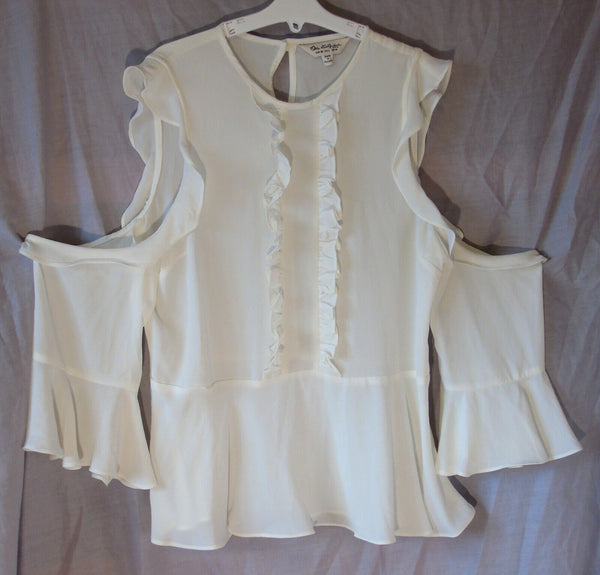 Ivory White Cold Shoulder Blouse Top Age 13-14 Years Miss Selfridge UK 10