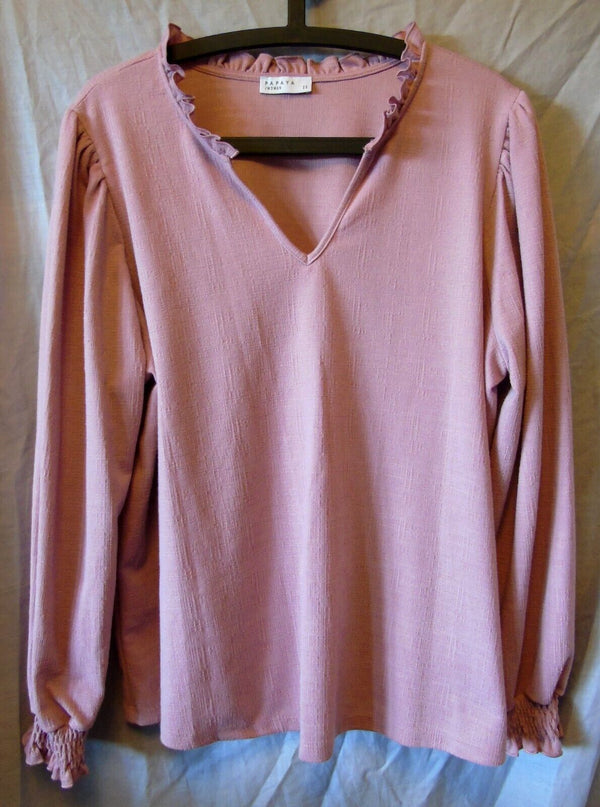 Pink Ruffle Blouse Top Size 20 Matalan