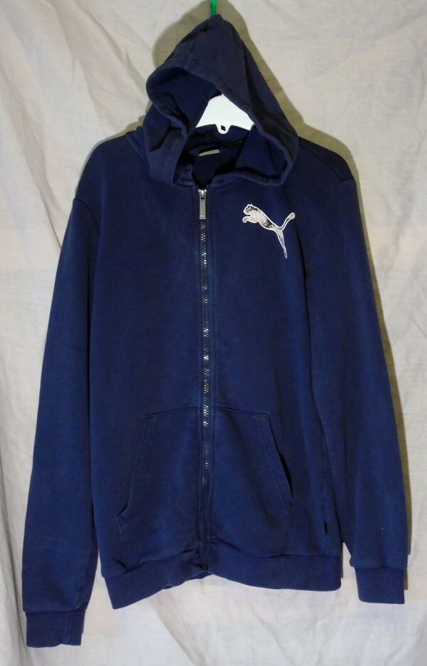 Blue Logo Front Hooded Jacket Hoodie Age 13-14 Years Puma