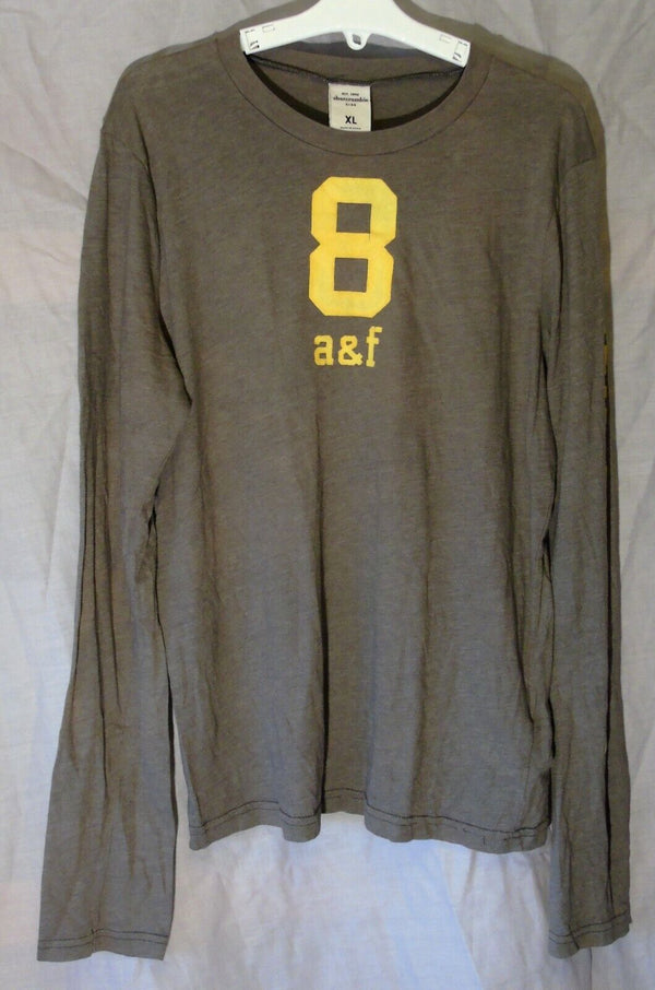 Brown Logo Front Long Sleeve Top Age 13-14 Years Abercrombie Fitch