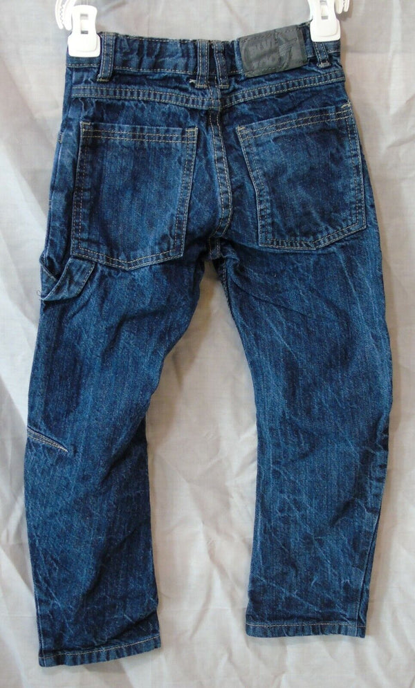 Blue Whiskered Denim Arc Leg Jeans Age 6 Years Debenhams