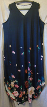 Black Floral Maxi Dress Size 20 2XL Shein