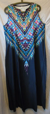 Black Dreamcatcher Summer Maxi Dress Size 16 XL Shein