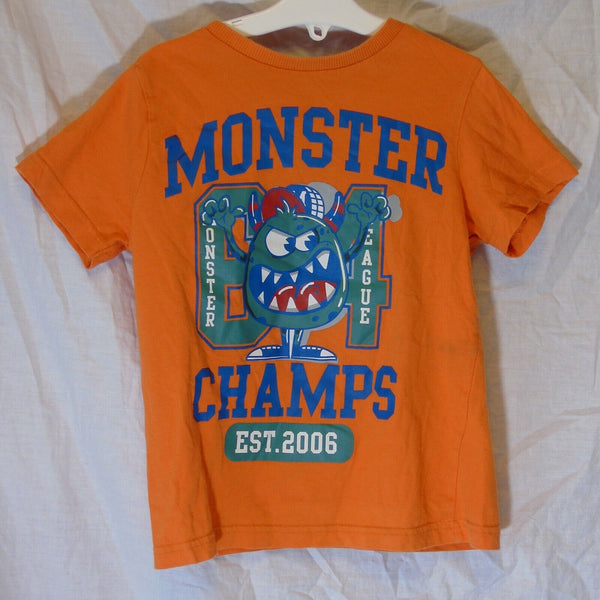 Orange Monster T-Shirt Tee Age 5-6 Years F&F