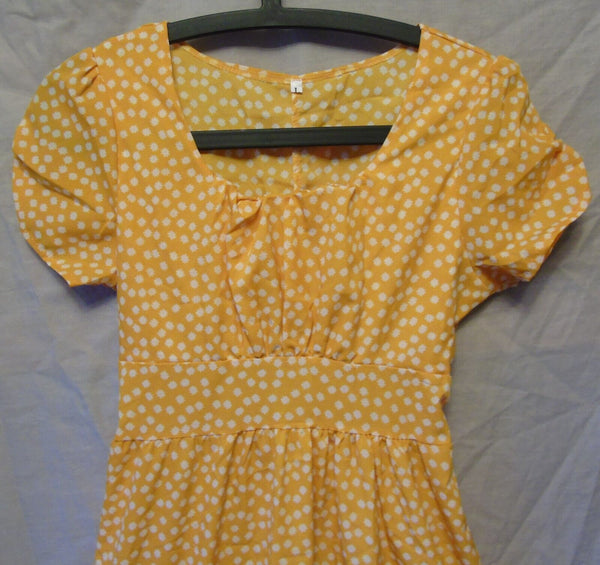 Orange Ditsy Floral Floaty Dress Size 8 Shein