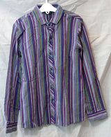 Grey Stripe Long Sleeve Shirt Age 10 Years Next