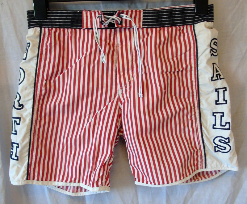 Red Stripe Swim Swimming Shorts Age 14 Years North Sails