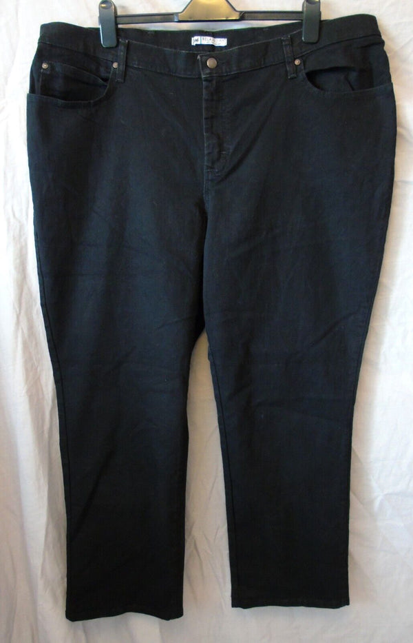 Black Relaxed Fit Jeans Size 24 Lee 46" W 30"L