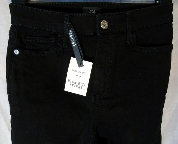 Black Skinny Cropped Jeans Age 14-15 Years River Island UK10