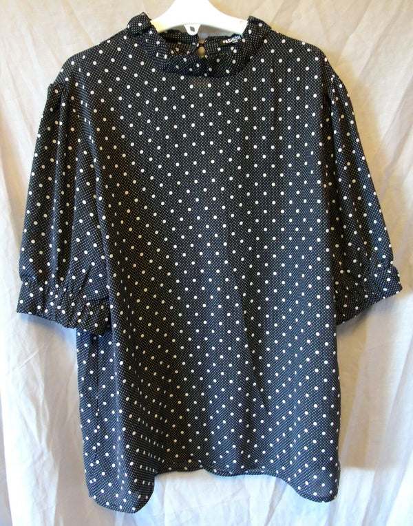 Black Spot Blouse Top Age 14-15 Years Fashion Union UK10