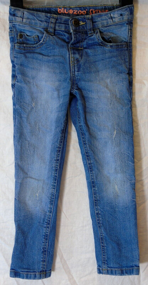 Blue Distressed Denim Skinny Fit Jeans Age 4 Years Debenhams