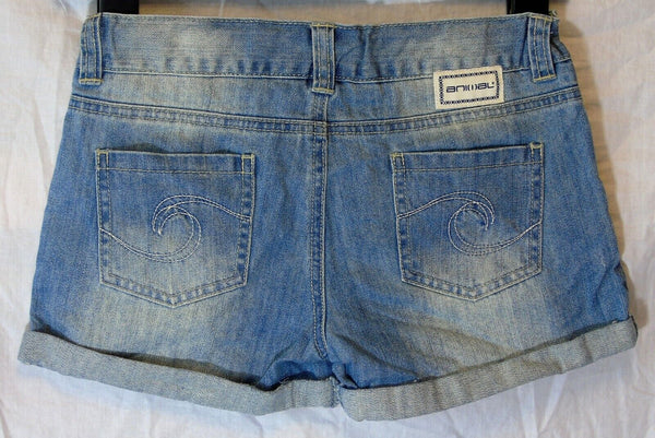 Blue Denim Shortie Shorts Age 9-10 Years Animal