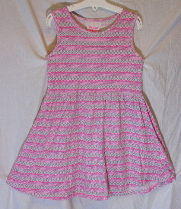 Pink Aztec Stripe Jersey Dress Age 7-8 Years Primark