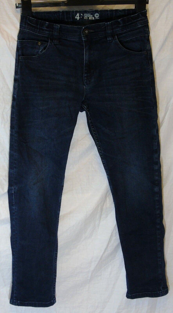 Blue Organic Cotton Tapered Leg Jeans Age 11 Years Cubus