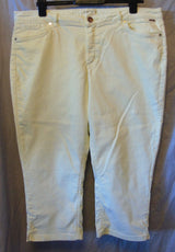 Lemon Yellow Cropped Jeans Size 20 M&S Per Una 20"L