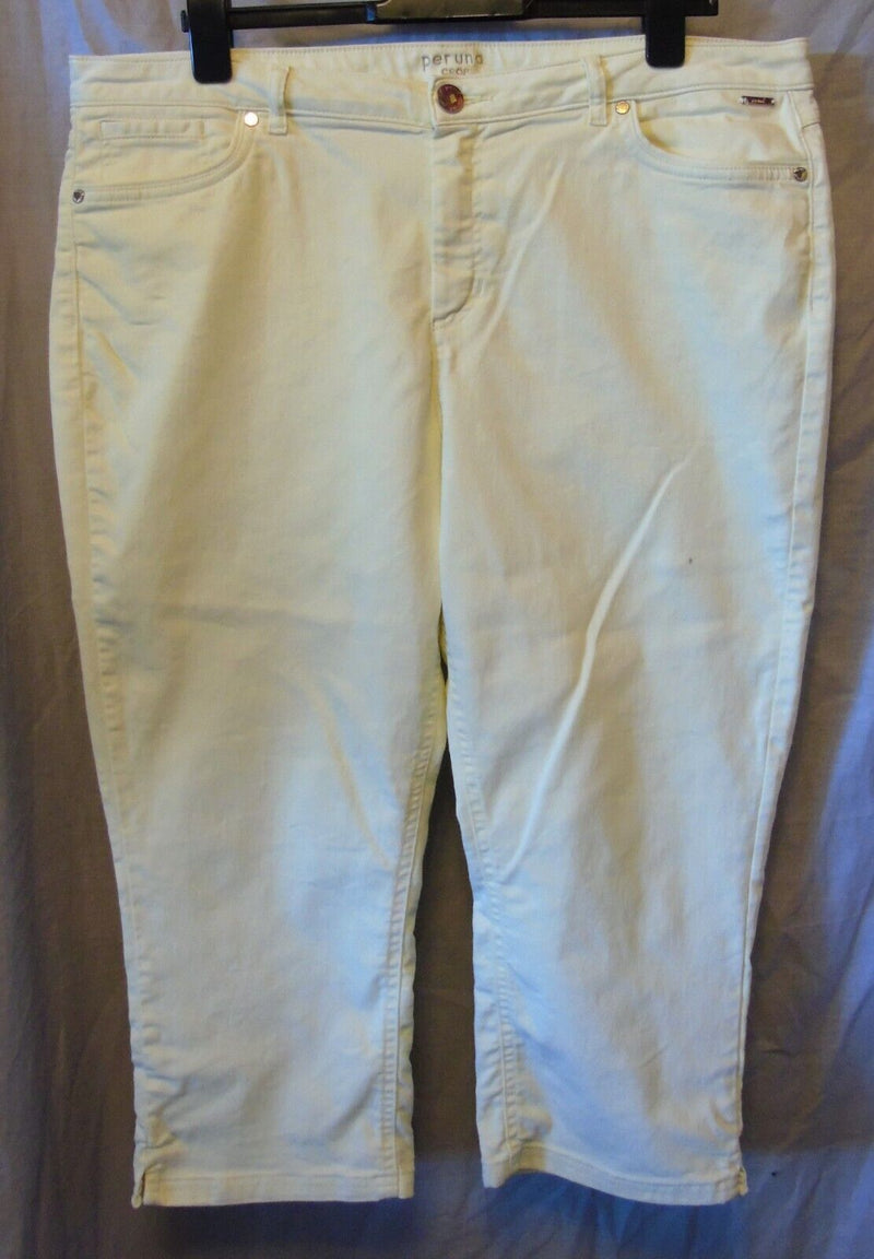 Lemon Yellow Cropped Jeans Size 20 M&S Per Una 20"L