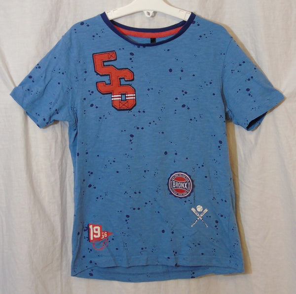 Blue Splatter Tee T-Shirt Age 9-10 Years George