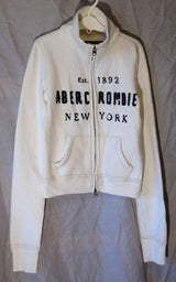 White Logo Front Jacket Age 9-10 Years Abercrombie Fitch