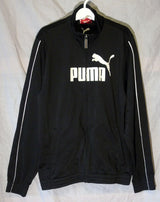 Black Sheen Logo Front Tracksuit Top Jacket Age 11-12 Years Puma