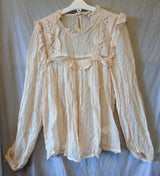 Pink Chiffon Blouse Top River Island Size 10 Age 13-14 Years