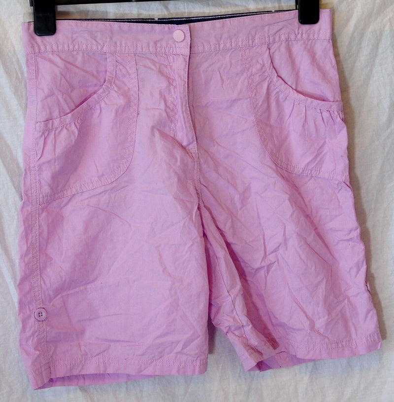 Girls Mountain Warehouse Pink Adjustable Length Light Cotton Shorts Age 13 Years