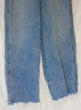 Blue Whiskered Frayed High Waist Jeans Age 7 Years H&M