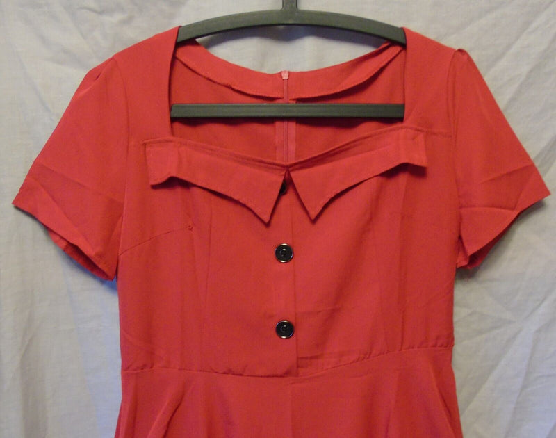 Red Floaty Swing Dress Size 10 Shein